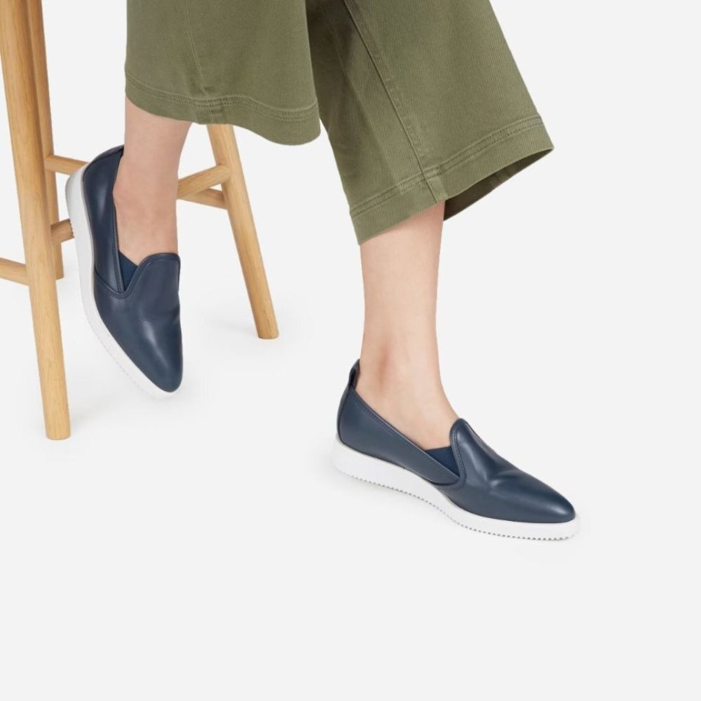 Everlane Navy Blue Slip-On Sneakers - Picture 10 of 10